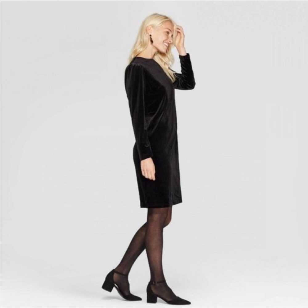 Like-New a new day Black Velvet Dress - Picture 2 of 8